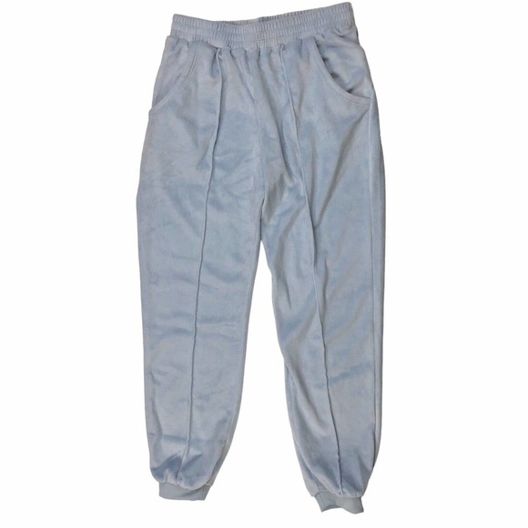 Zella Kids Velour Cozy Joggers Blue Cashmere Pull On Cozy Active Girl's L 10/128